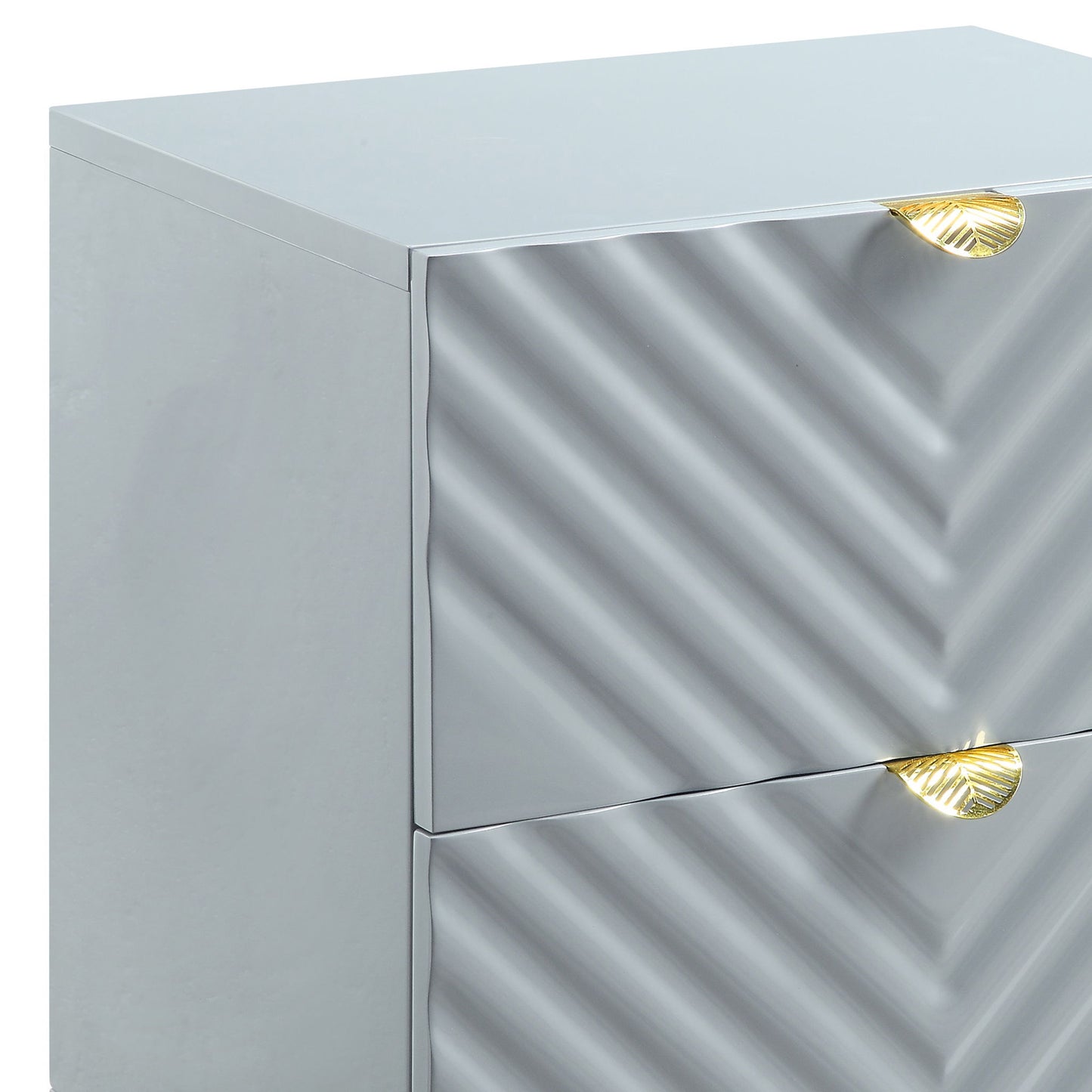 Gaines - High Gloss Nightstand - The Sleep Loft - Online Mattress Showroom NYC