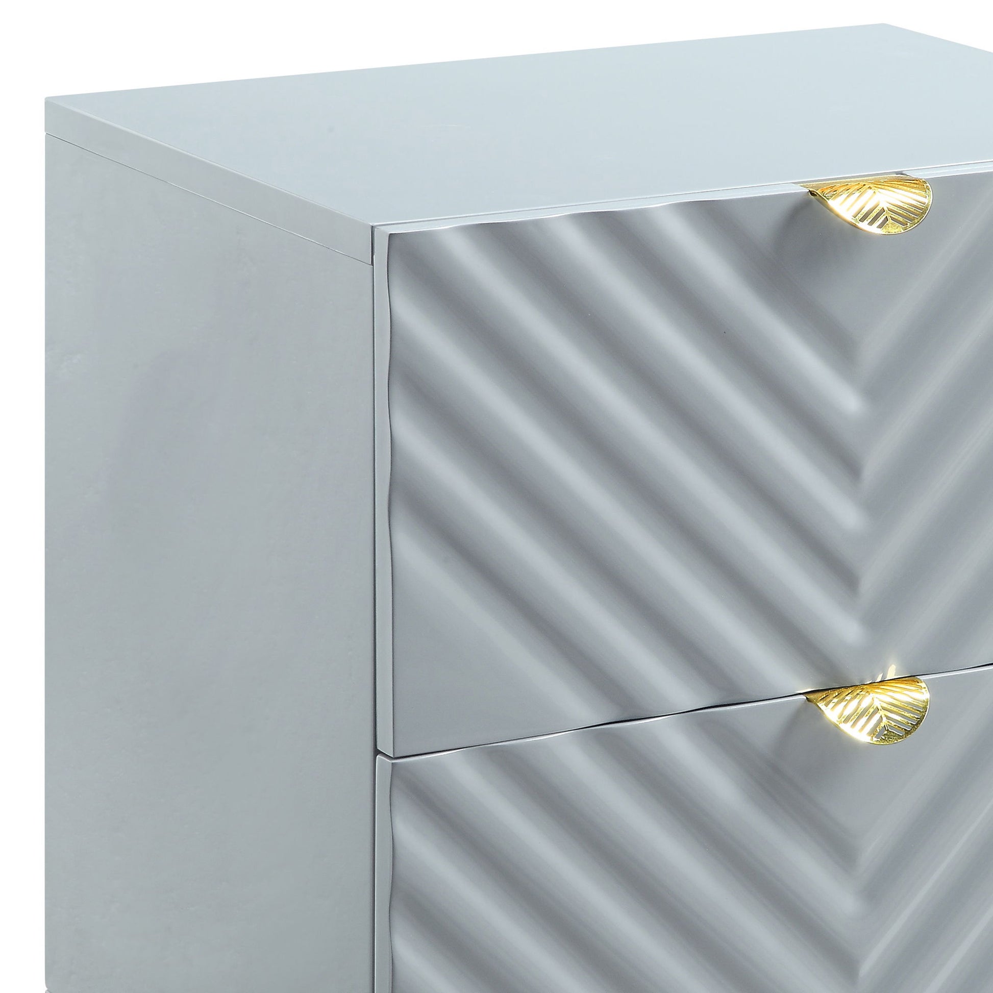 Gaines - High Gloss Nightstand - The Sleep Loft - Online Mattress Showroom NYC