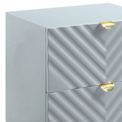 Gaines - High Gloss Nightstand - The Sleep Loft - Online Mattress Showroom NYC