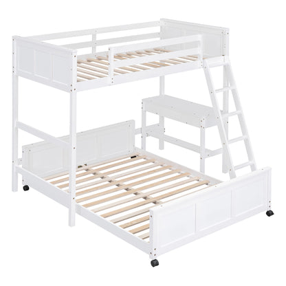 Full Over Full Bunk Bed With Desk - The Sleep Loft - Online Mattress Showroom NYC