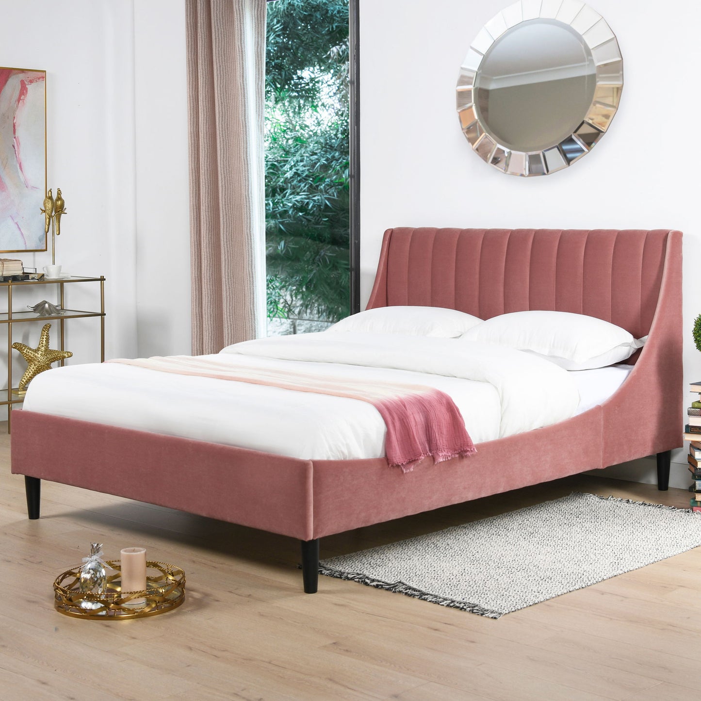 Aspen - Vertical Tufted Modern Headboard Platform Bed Set - The Sleep Loft - Online Mattress Showroom NYC