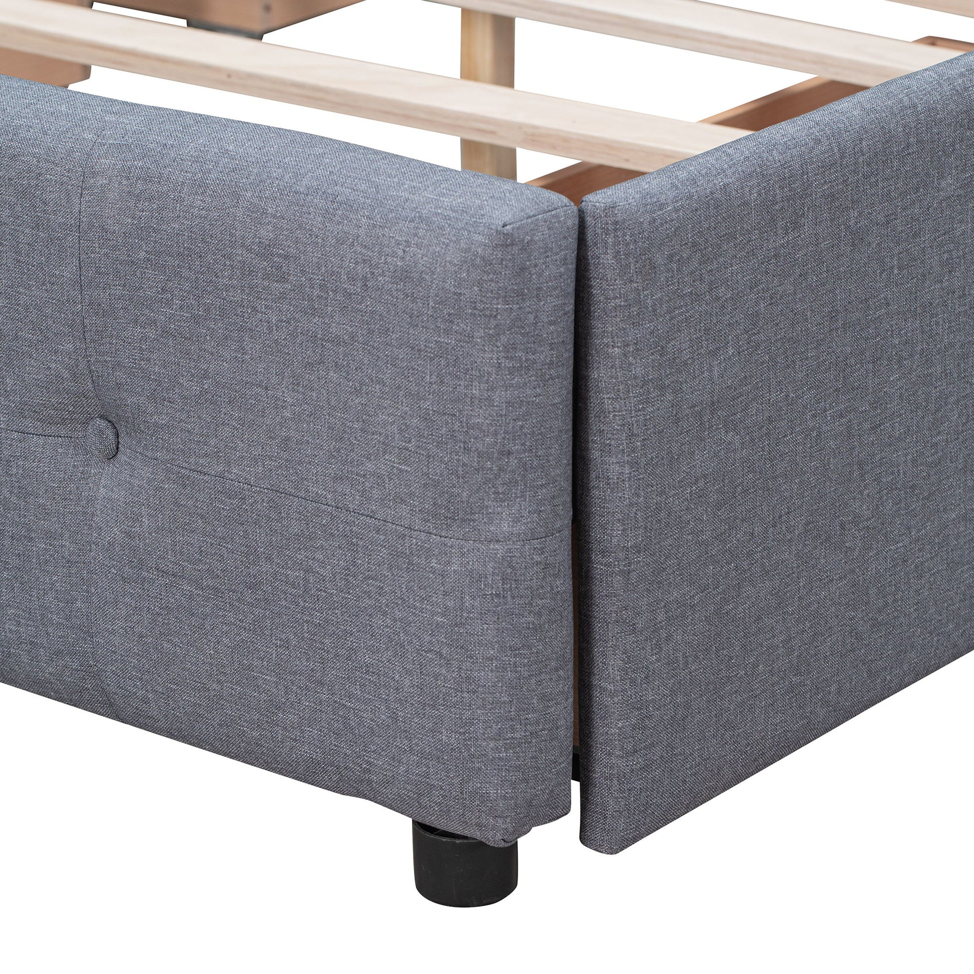 Upholstered Platform Bed With Classic Headboard And Drawers, No Box Spring Needed - The Sleep Loft - Online Mattress Showroom NYC