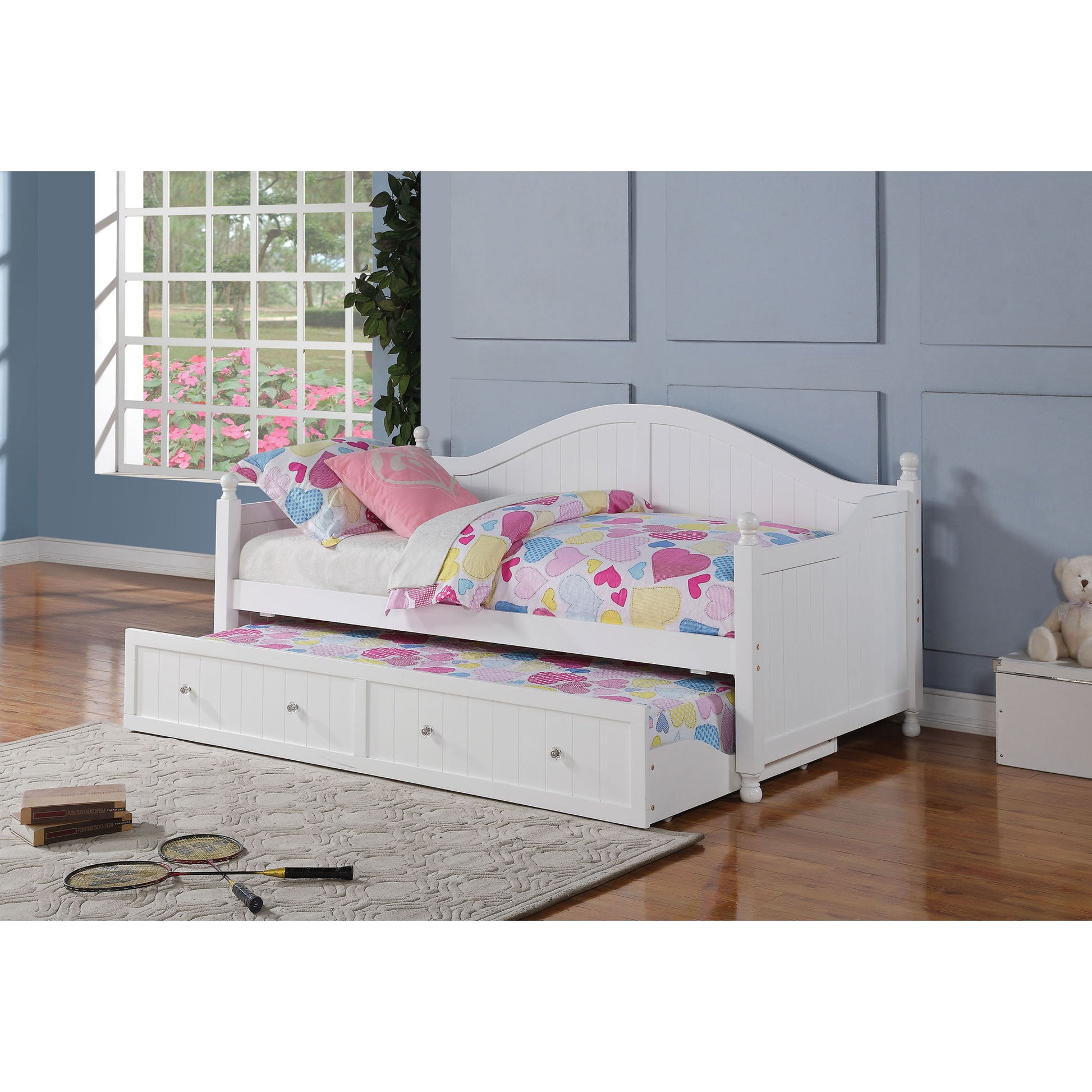 Twin Daybed With Trundle Storage Bed - White - The Sleep Loft - Online Mattress Showroom NYC