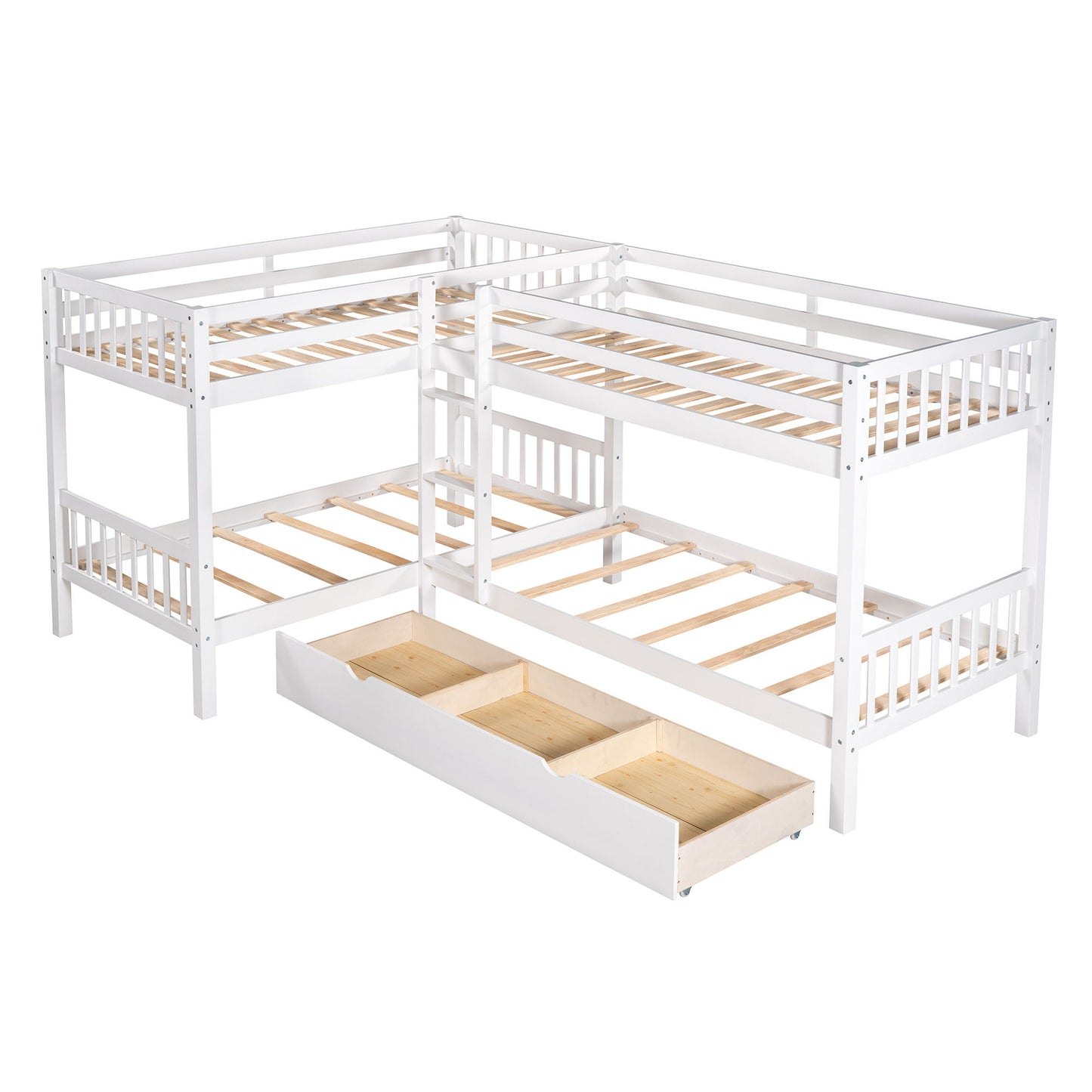 L Shaped Bunk Bed With Drawers - The Sleep Loft - Online Mattress Showroom NYC