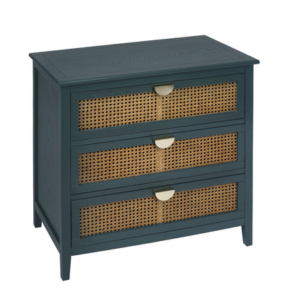 3 Drawer Cabinet, Natural Rattan, American Furniture - The Sleep Loft - Online Mattress Showroom NYC