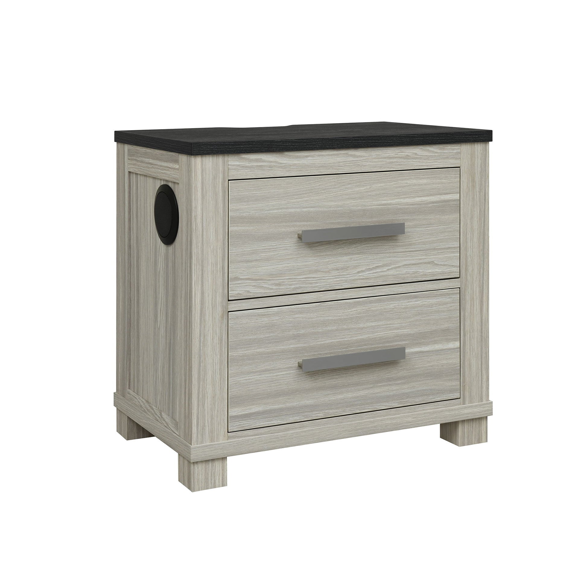 Augusta - Nightstand With Top, 2 Drawers, Block Feet - Beige Brown - The Sleep Loft - Online Mattress Showroom NYC