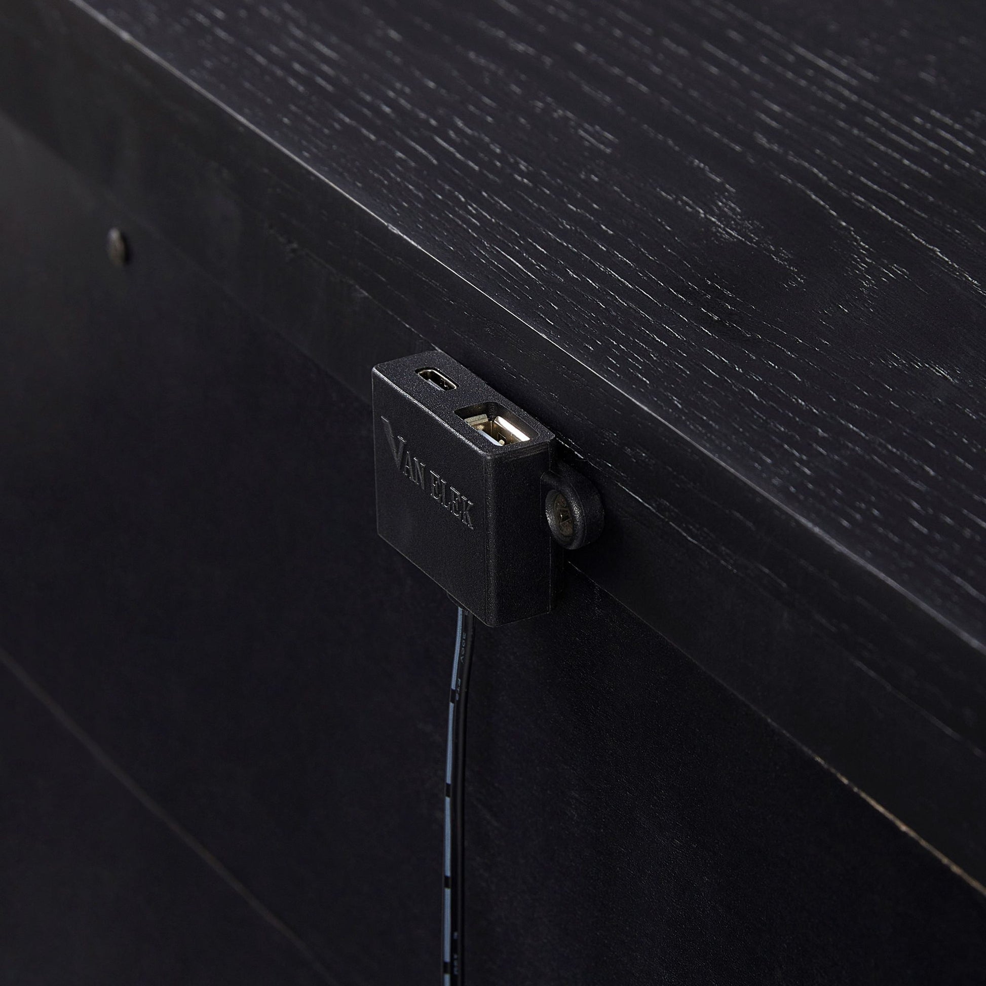 3 Drawer Nightstand With USB - Black - The Sleep Loft - Online Mattress Showroom NYC