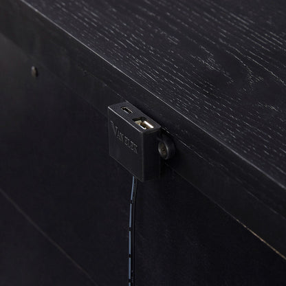 3 Drawer Nightstand With USB - Black - The Sleep Loft - Online Mattress Showroom NYC