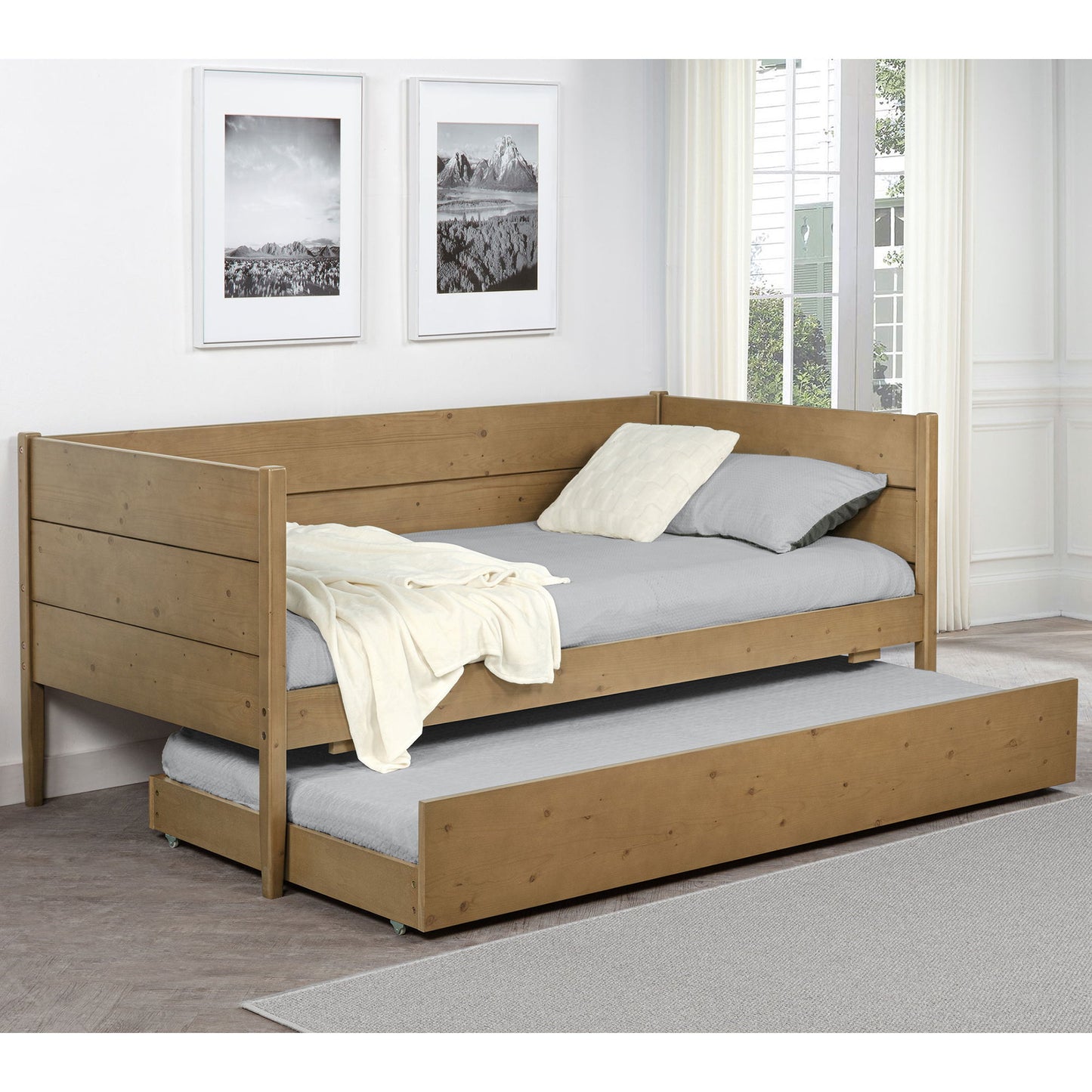 Stewart - Twin Daybed With Trundle - Natural - The Sleep Loft - Online Mattress Showroom NYC