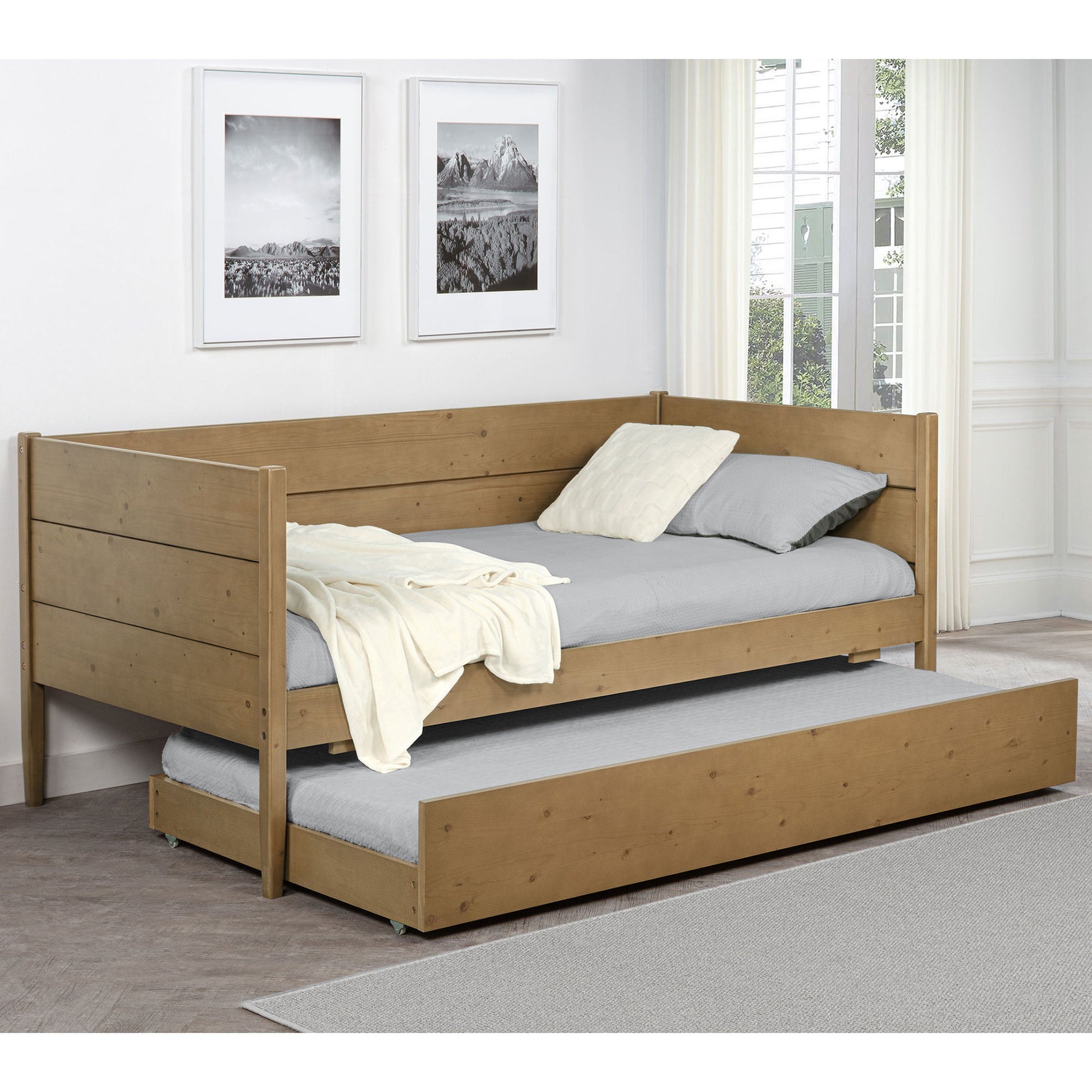 Stewart - Twin Daybed With Trundle - Natural - The Sleep Loft - Online Mattress Showroom NYC