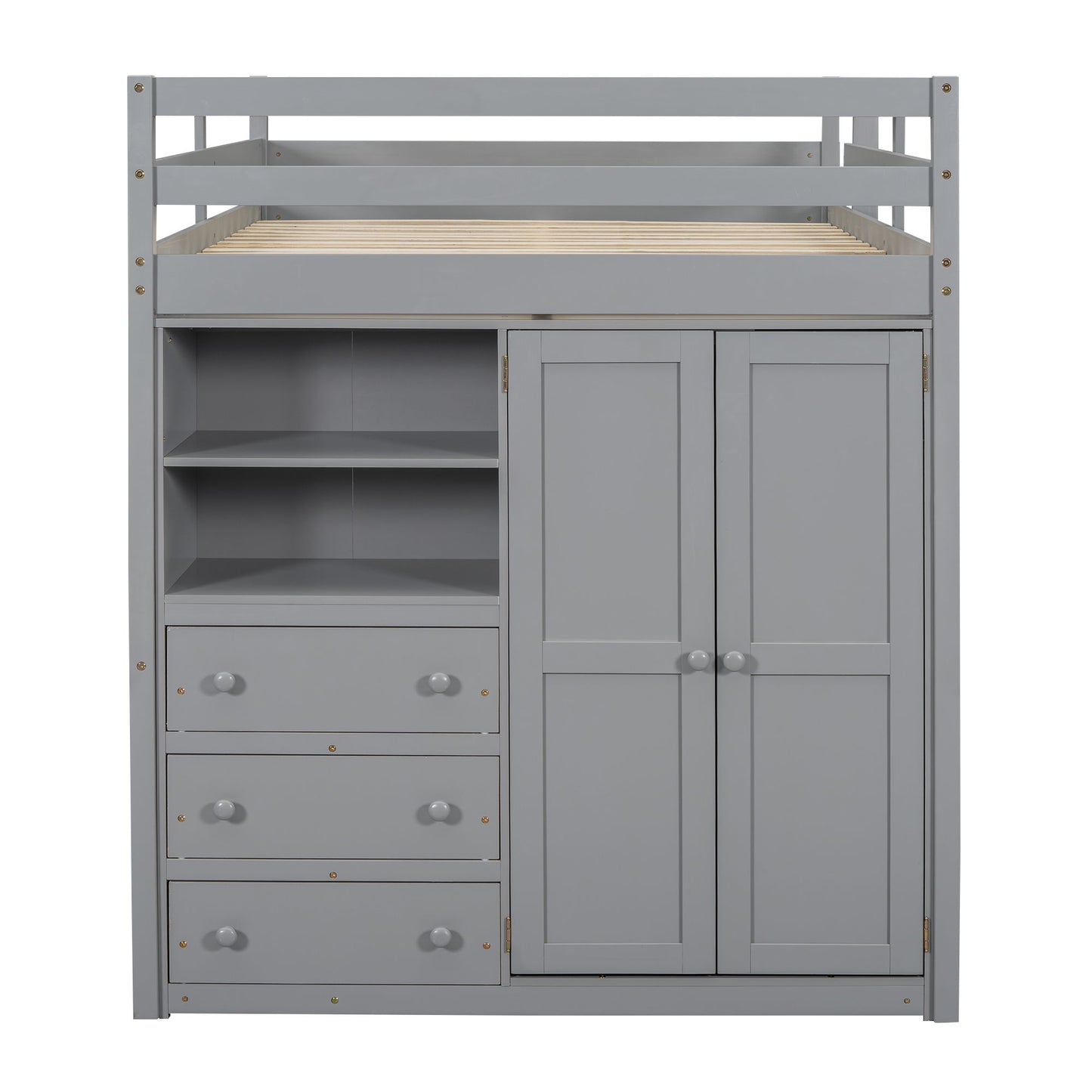 Loft Bed With Built In Wardrobe, Shelves And Drawers - The Sleep Loft - Online Mattress Showroom NYC