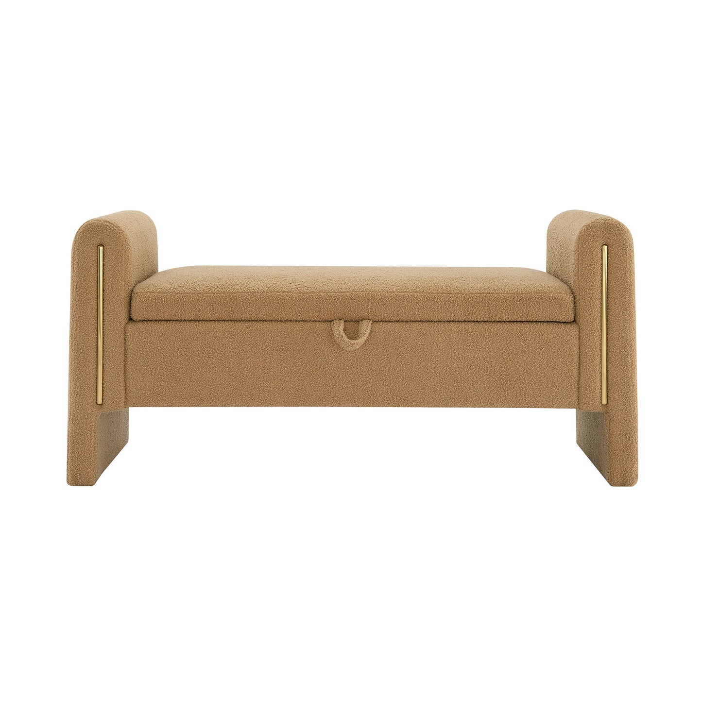 Modern Teddy Upholstered Large Bed End Bench With Arms And Storage - The Sleep Loft - Online Mattress Showroom NYC