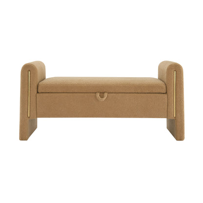 Modern Teddy Upholstered Large Bed End Bench With Arms And Storage - The Sleep Loft - Online Mattress Showroom NYC
