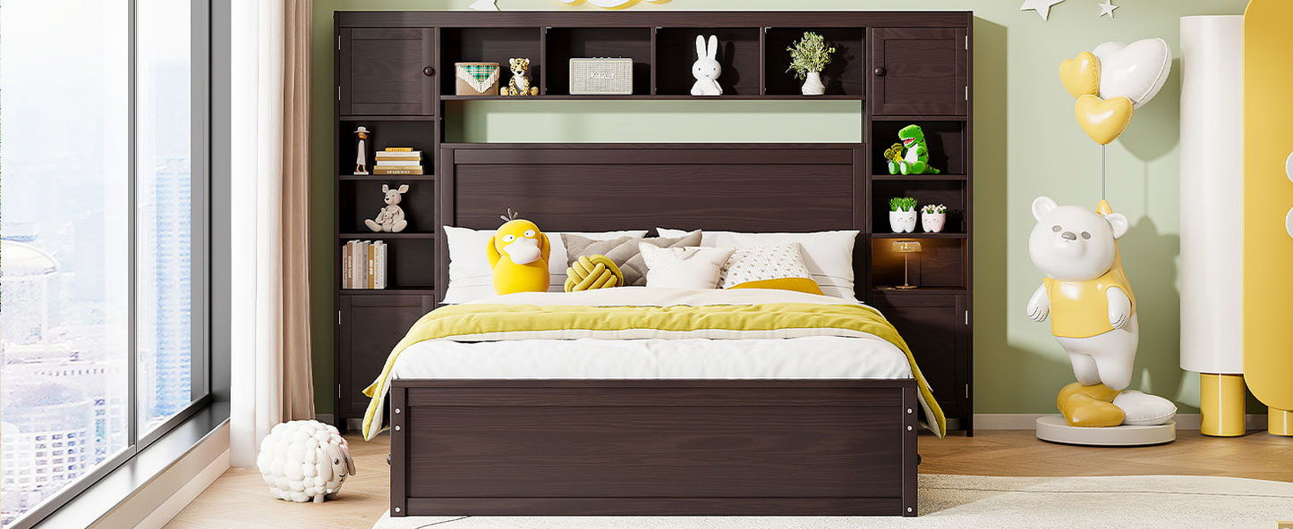 Bed With All In One Cabinet, Shelf And Sockets - The Sleep Loft - Online Mattress Showroom NYC