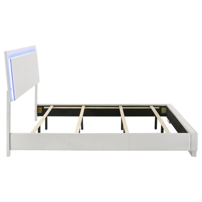 Strick & Bolton - High Gloss Panel Bed With LED Lights - The Sleep Loft - Online Mattress Showroom NYC