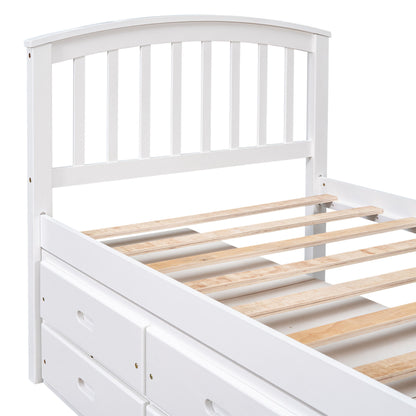 Platform Storage Bed Solid Wood Bed With 6 Drawers - The Sleep Loft - Online Mattress Showroom NYC