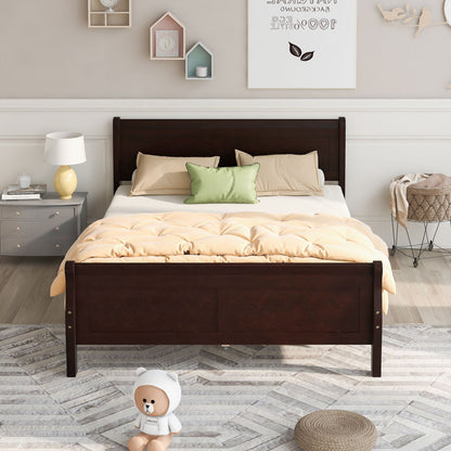 Platform Bed Frame Mattress Foundation Sleigh Bed With Headboard / Footboard / Wood Slat Suppor - The Sleep Loft - Online Mattress Showroom NYC