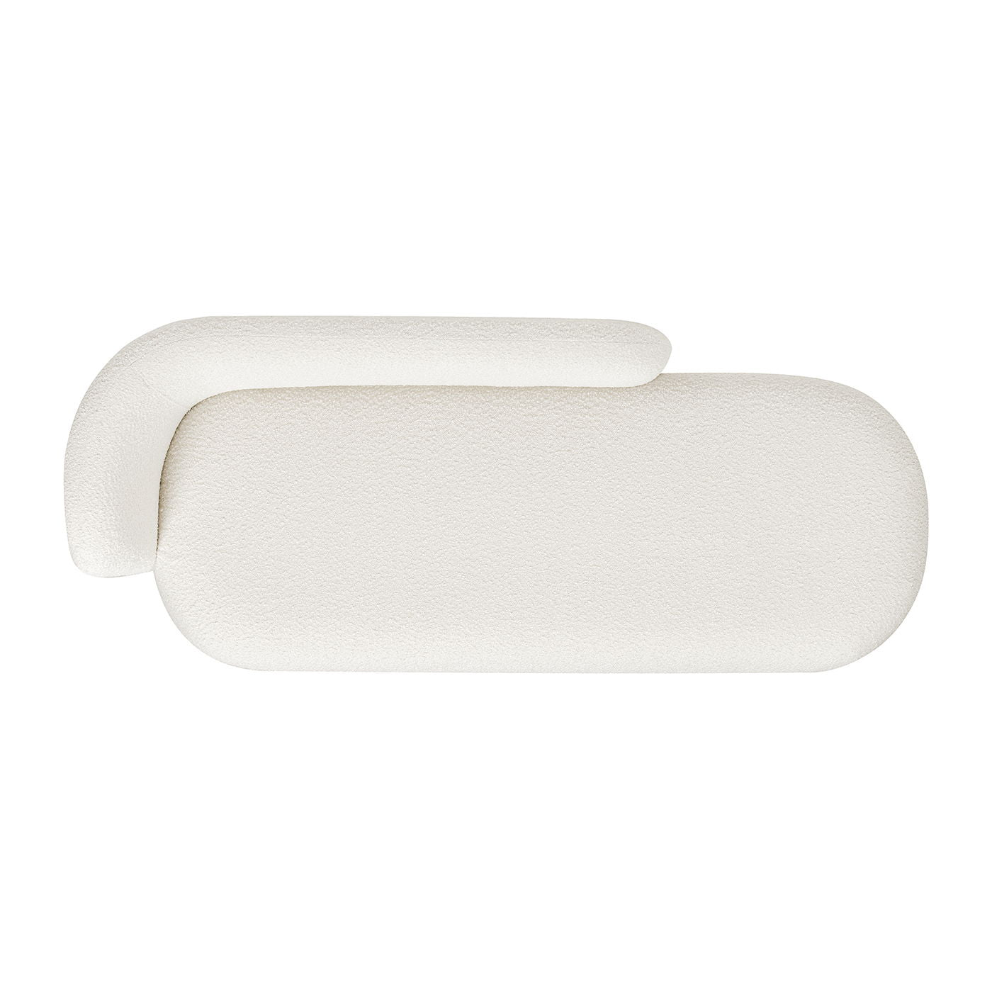 Aire - RAF Modern Rounded Chaise Lounge - Ivory White - The Sleep Loft - Online Mattress Showroom NYC
