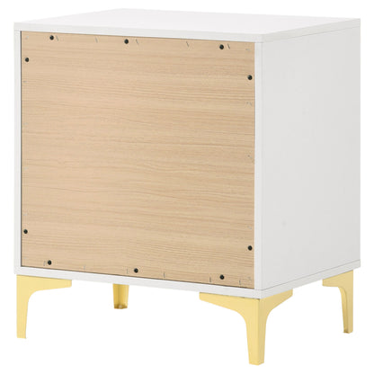 Karena - 2 Drawer Rectangular Nightstand - White - The Sleep Loft - Online Mattress Showroom NYC