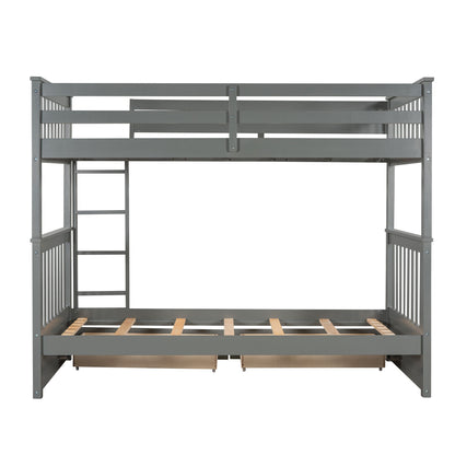 Bunk Bed With Ladders And 2 Storage Drawers - The Sleep Loft - Online Mattress Showroom NYC