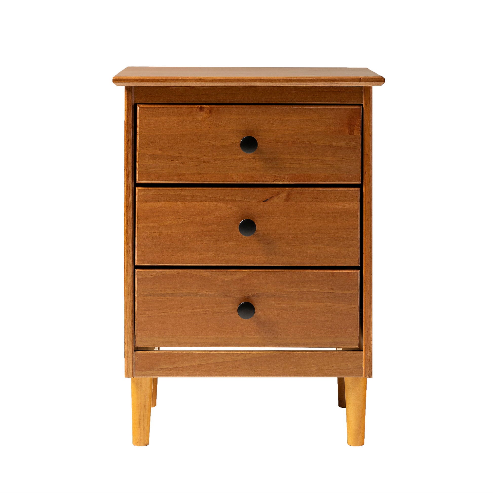 Classic 3 Drawer Solid Wood Nightstand - The Sleep Loft - Online Mattress Showroom NYC