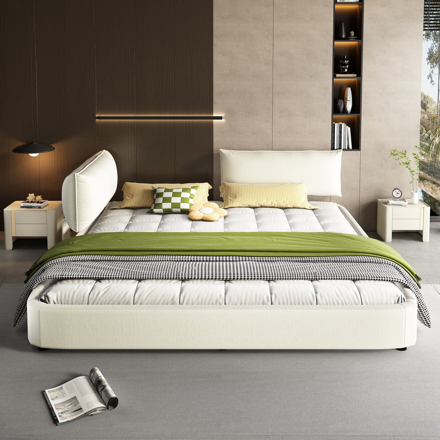 Cloud Bed Frame With Oversized Padded Movable Headboard - The Sleep Loft - Online Mattress Showroom NYC