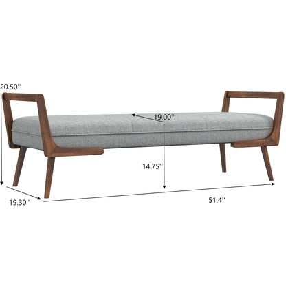 Cora - Bench - Gray - The Sleep Loft - Online Mattress Showroom NYC