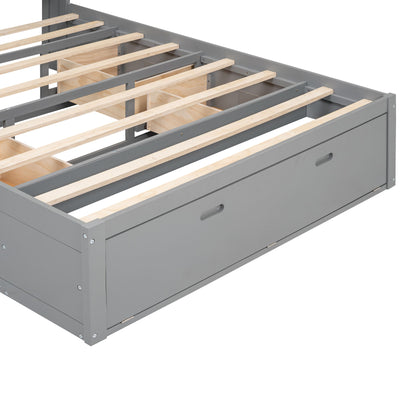 Platform Bed With Storage Headboard, Shoe Rack And 4 Drawers - The Sleep Loft - Online Mattress Showroom NYC