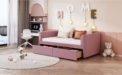 Upholstered Daybed With Ergonomic Design Backrest - The Sleep Loft - Online Mattress Showroom NYC