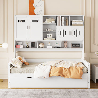 Daybed With All-In-One Cabinet And Shelf - The Sleep Loft - Online Mattress Showroom NYC