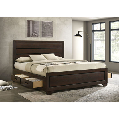 Kauffman - Queen Storage Panel Bed With Side Drawers - Dark Brown - The Sleep Loft - Online Mattress Showroom NYC