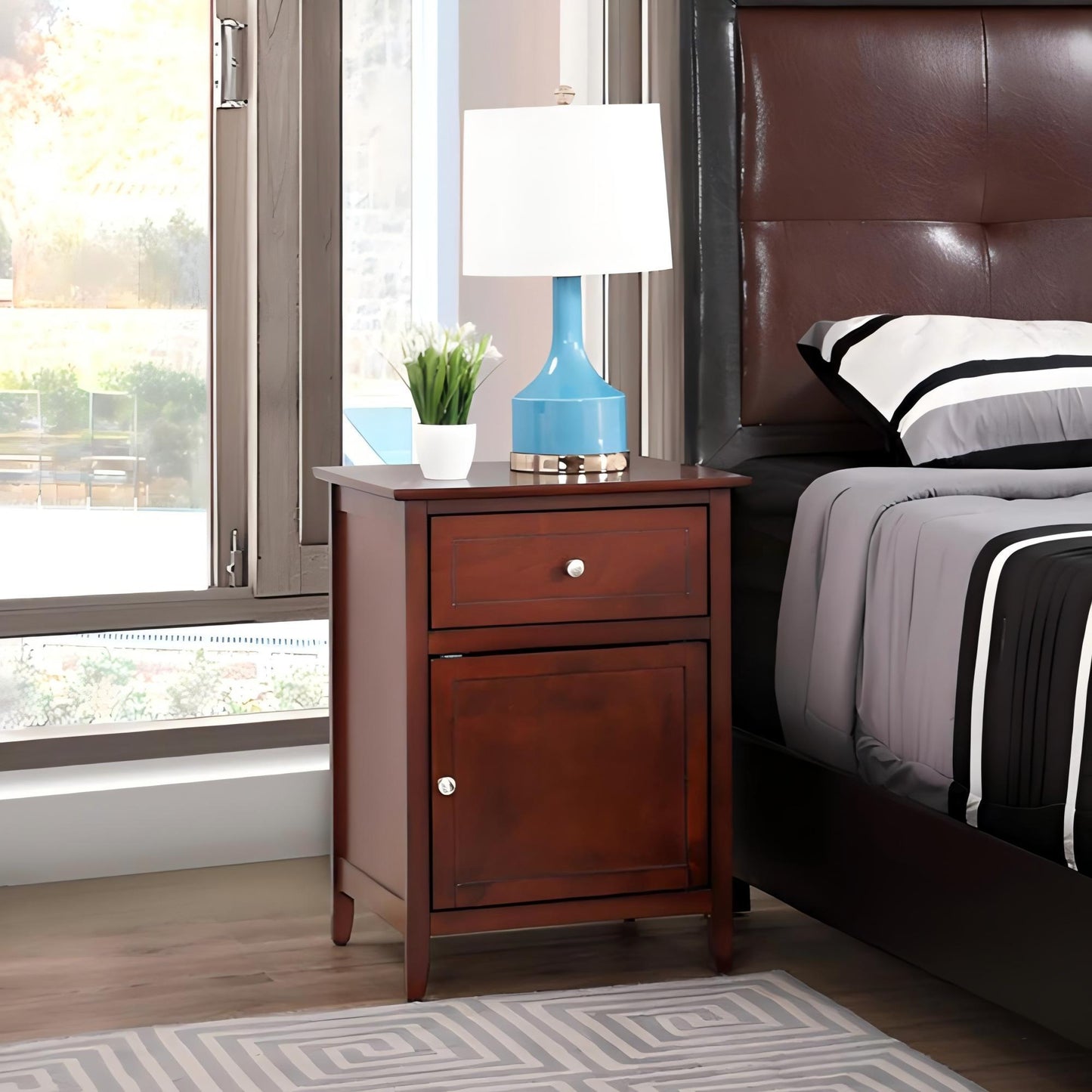 1 Drawer / 1 Door Nightstand - The Sleep Loft - Online Mattress Showroom NYC
