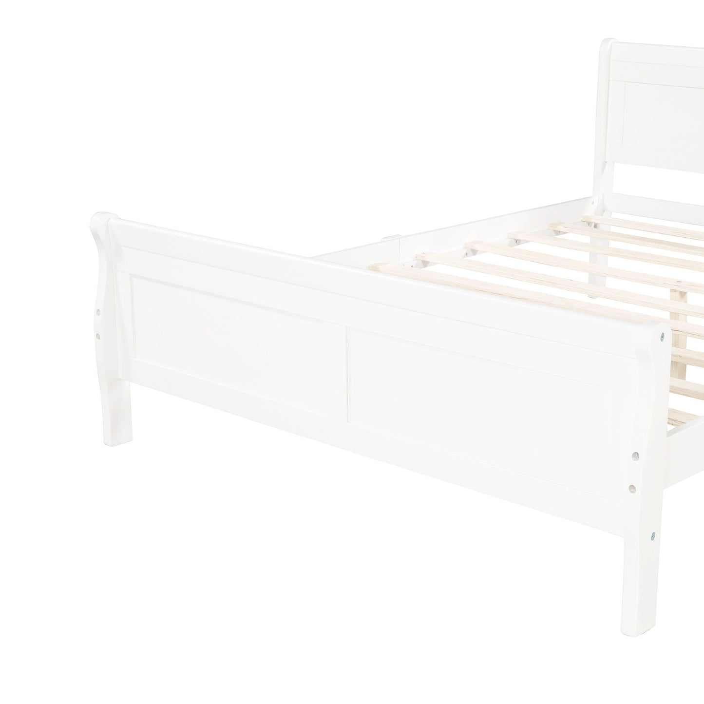 Platform Bed Frame Mattress Foundation Sleigh Bed With Headboard / Footboard / Wood Slat Suppor - The Sleep Loft - Online Mattress Showroom NYC