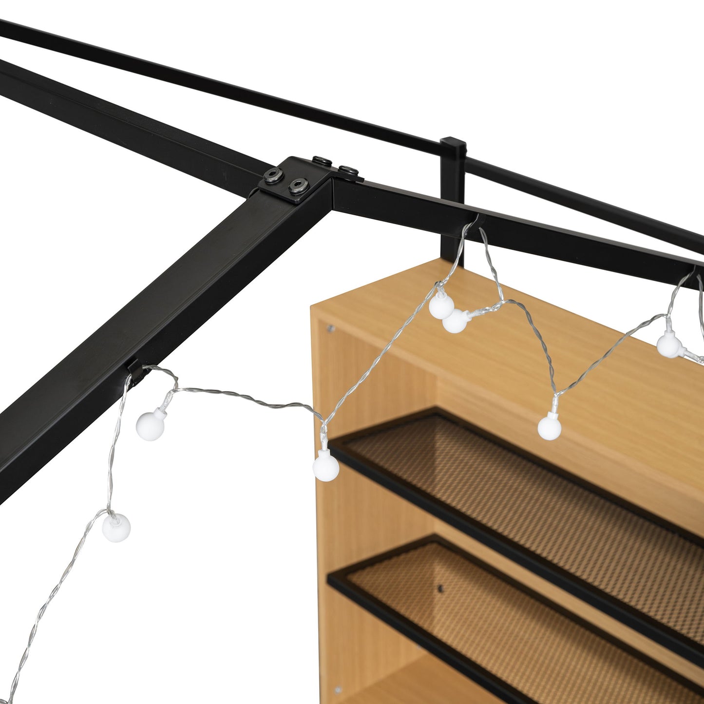 Bed House Frame With Shelves And Lights - The Sleep Loft - Online Mattress Showroom NYC
