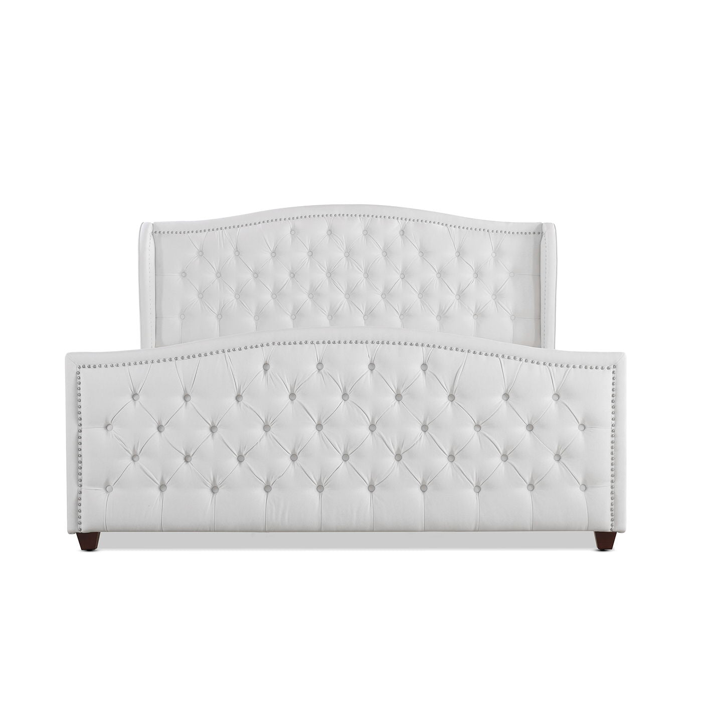 Marcella - Upholstered Shelter Headboard Bed Set - The Sleep Loft - Online Mattress Showroom NYC