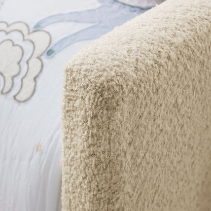Cute Rabbit Ear Upholstered Platform Bed Frame With Safety Rail - The Sleep Loft - Online Mattress Showroom NYC