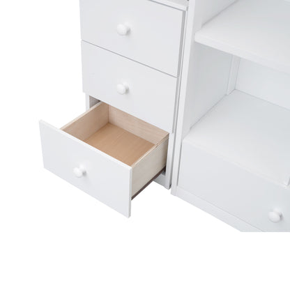 Loft Bed With L Shaped Desk, Drawers, Cabinet, And Storage Staircase - The Sleep Loft - Online Mattress Showroom NYC