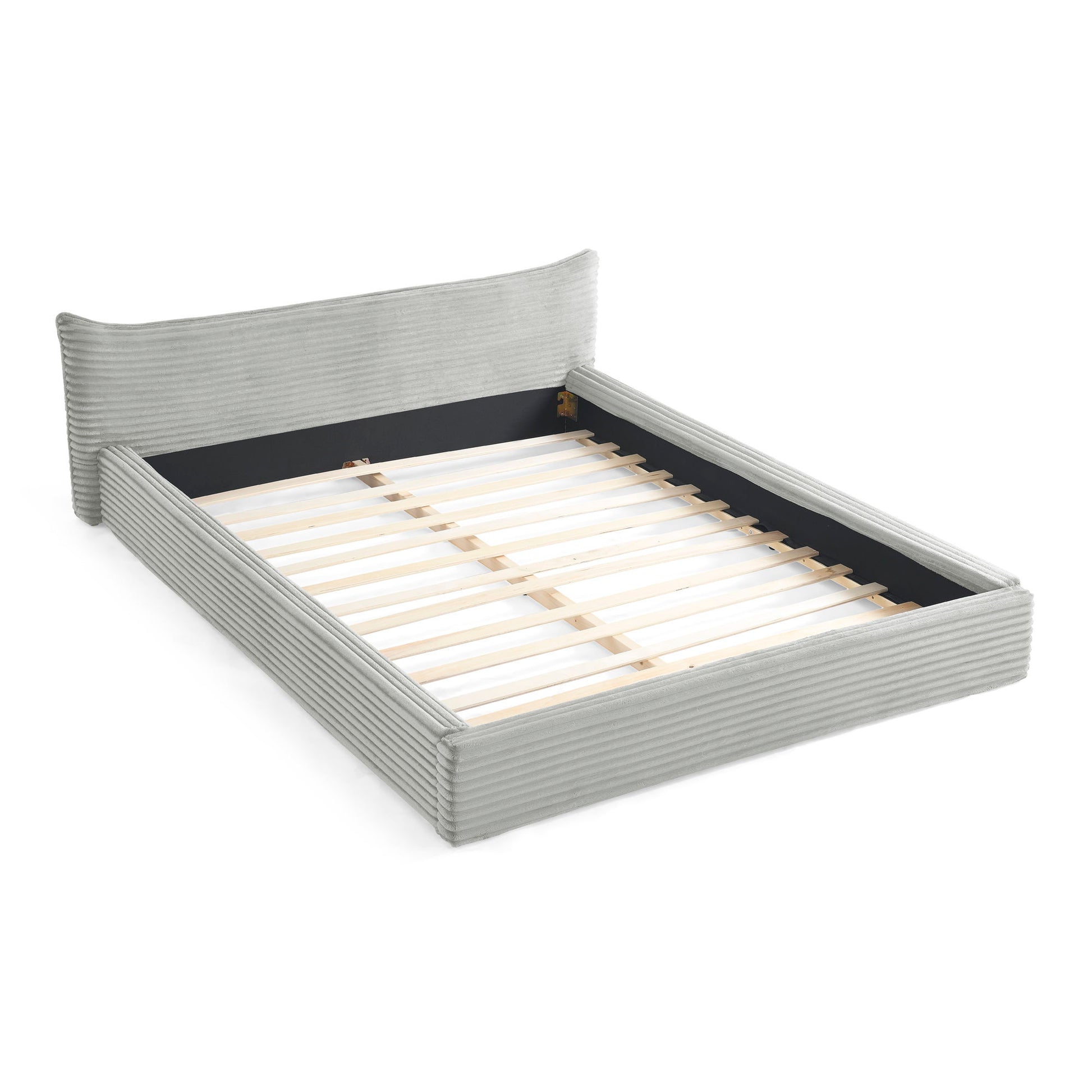 Modern Upholstered Bed Frame With Curved Headboard - The Sleep Loft - Online Mattress Showroom NYC