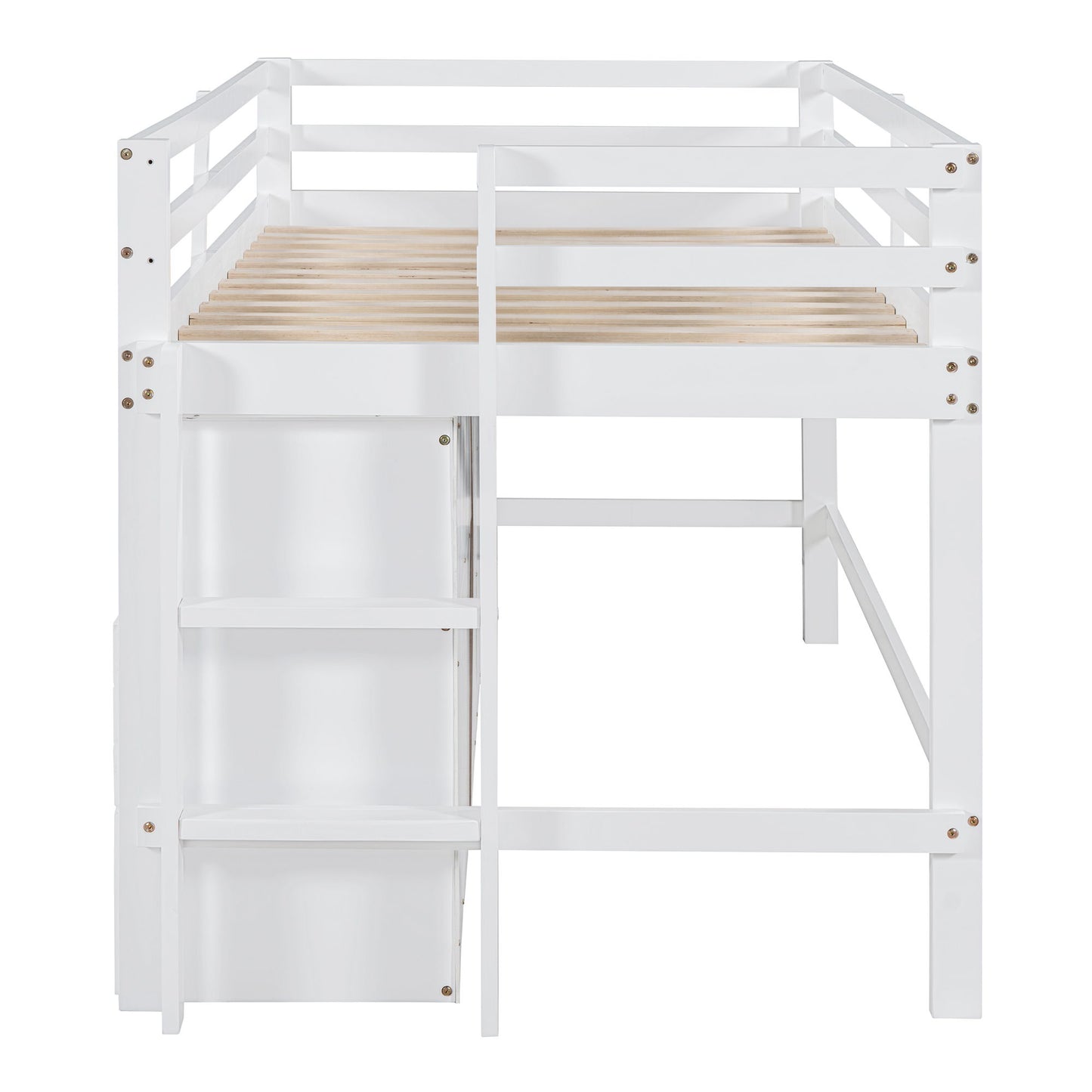 Loft Bed With 4 Drawers, Underneath Cabinet And Shelves - The Sleep Loft - Online Mattress Showroom NYC