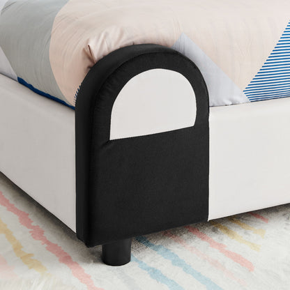 Twin Size Cute Panda Shaped Kids Bed - White / Black - The Sleep Loft - Online Mattress Showroom NYC