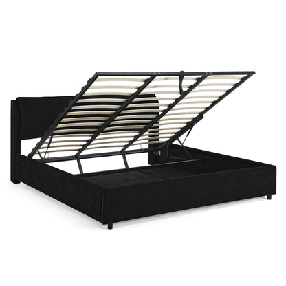 Storage Upholstered Hydraulic Platform Bed With Integrated Headboard - The Sleep Loft - Online Mattress Showroom NYC