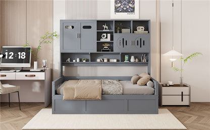 Daybed With All-In-One Cabinet And Shelf - The Sleep Loft - Online Mattress Showroom NYC