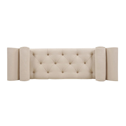Alma - Tufted Flared Arm Entryway Bench - The Sleep Loft - Online Mattress Showroom NYC