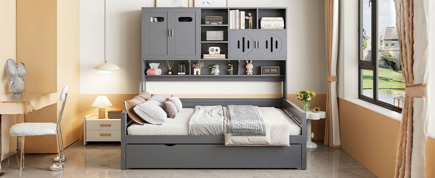 Daybed With All-In-One Cabinet And Shelf - The Sleep Loft - Online Mattress Showroom NYC