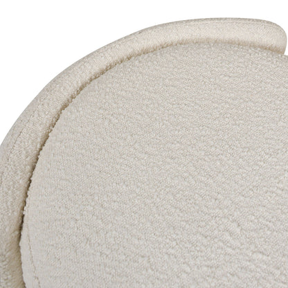 Fuji - Oval Storage Bench, Upholstered - Ivory White - The Sleep Loft - Online Mattress Showroom NYC