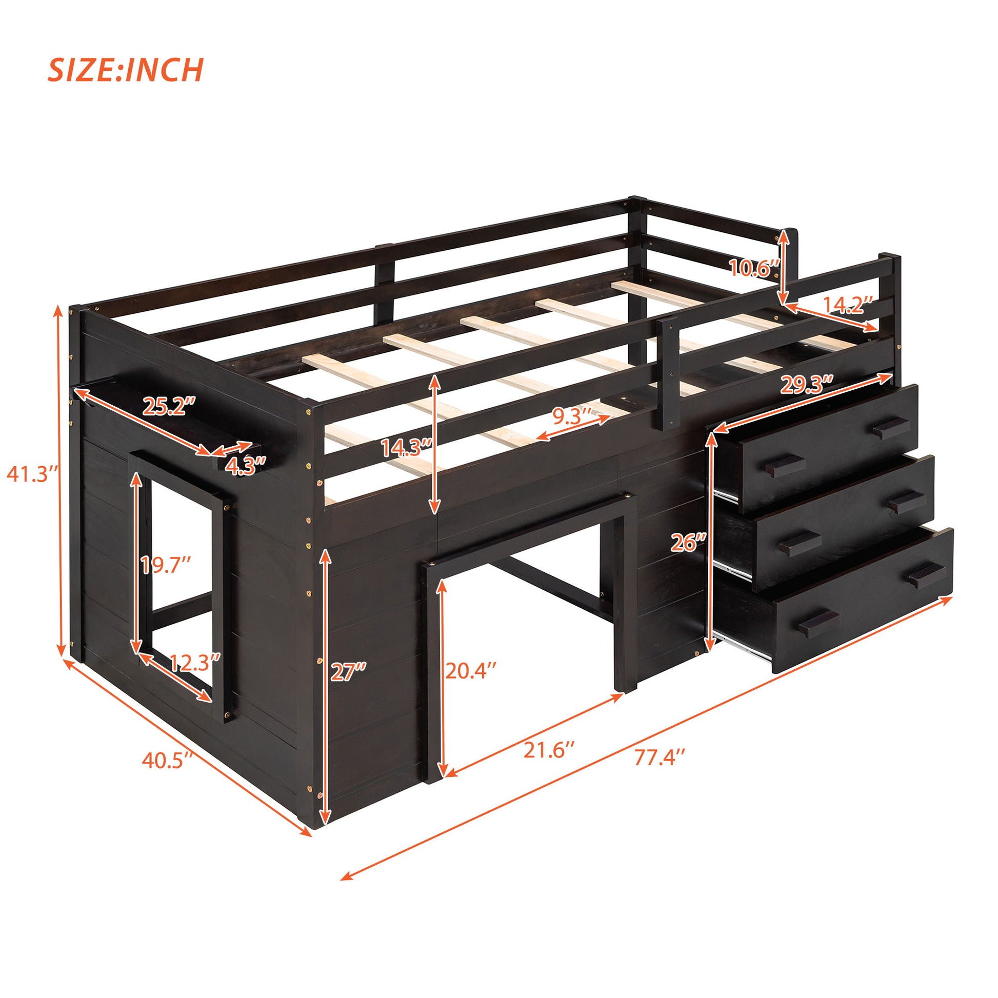 Loft Bed With Cabinet And Shelf - The Sleep Loft - Online Mattress Showroom NYC