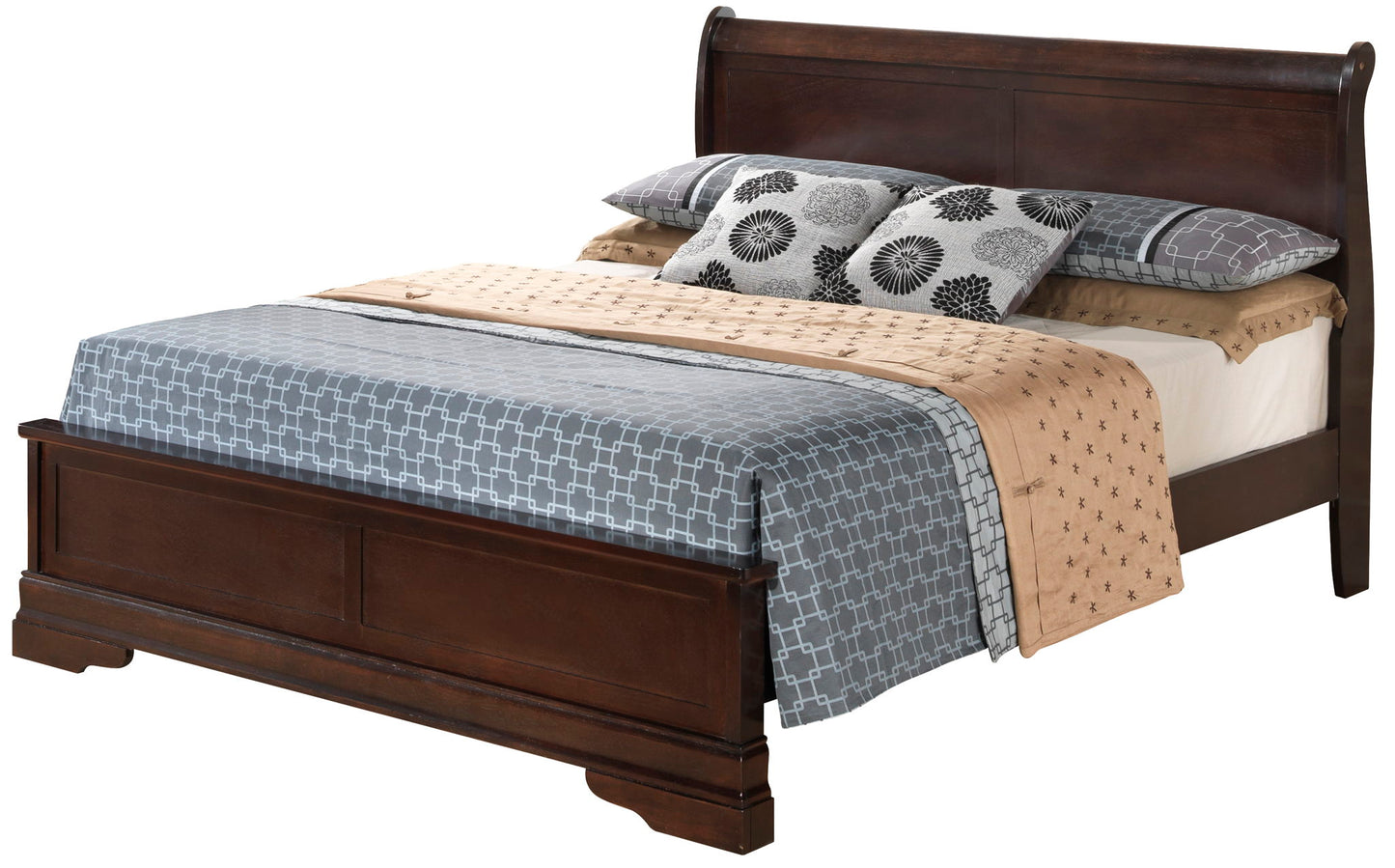 Sleigh Bed With Low Footboard - The Sleep Loft - Online Mattress Showroom NYC