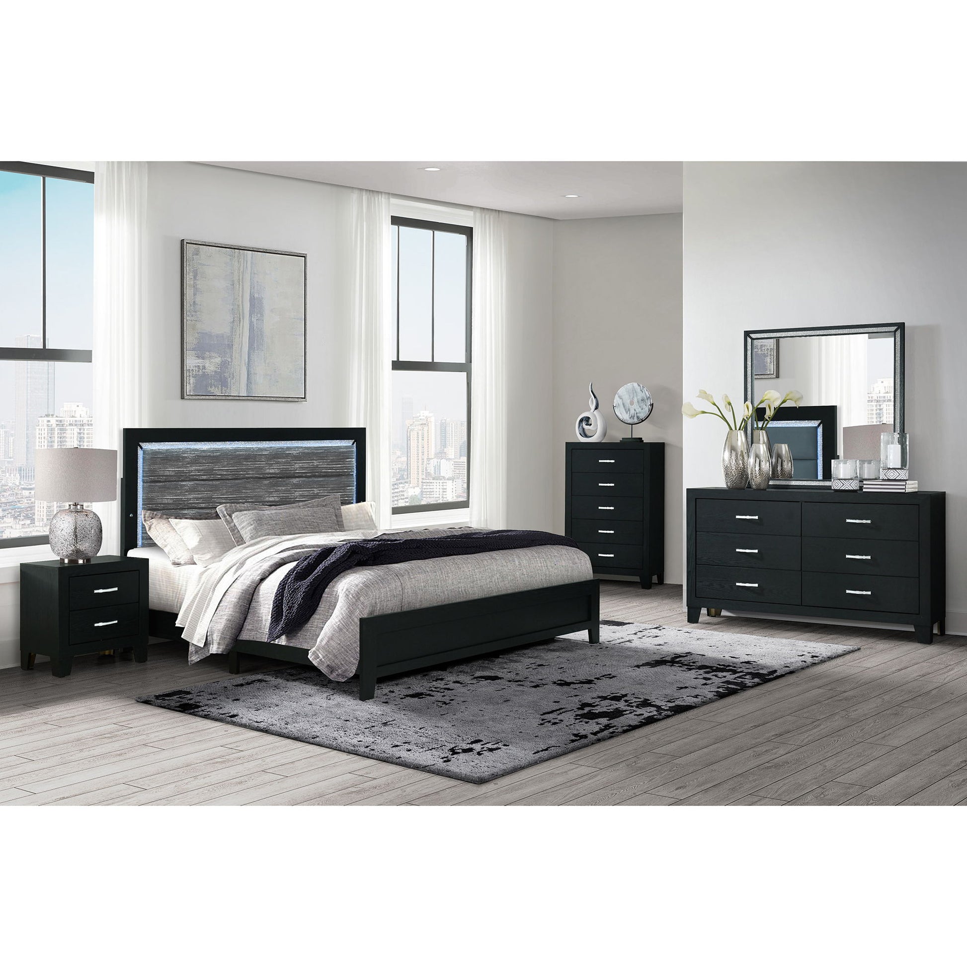 Carlos - Modern Design Bed With LED - The Sleep Loft - Online Mattress Showroom NYC