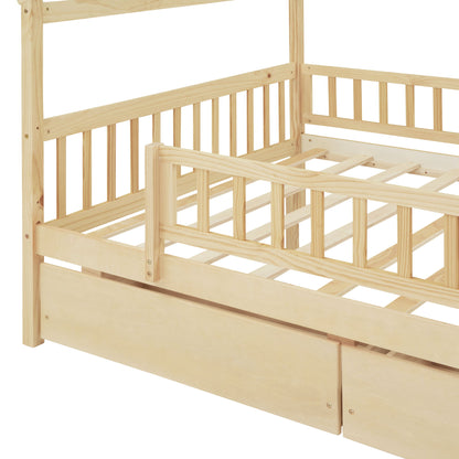 House Bed With 2 Drawers - The Sleep Loft - Online Mattress Showroom NYC