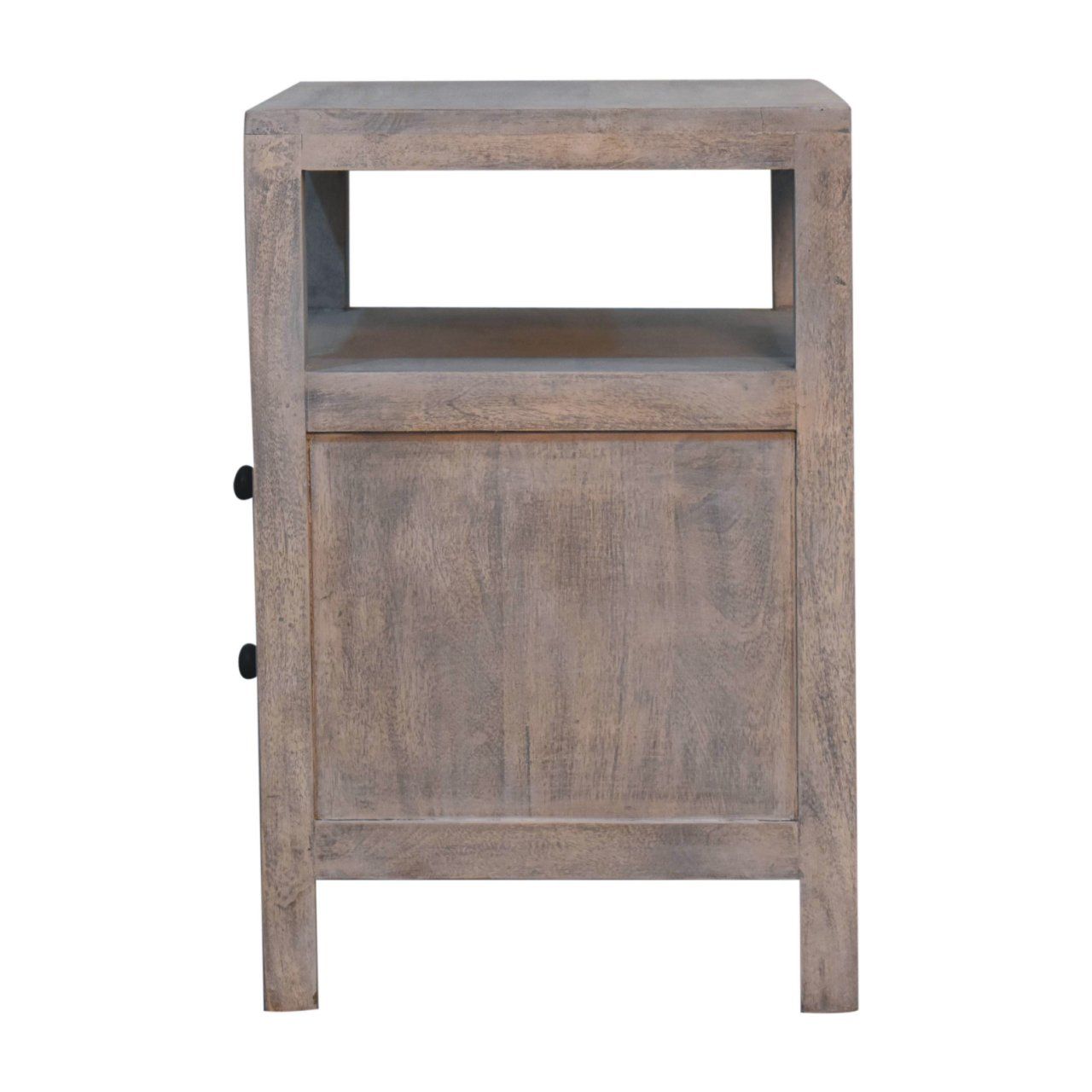 2 Drawer Open Bedside Table - Gray Ash - The Sleep Loft - Online Mattress Showroom NYC